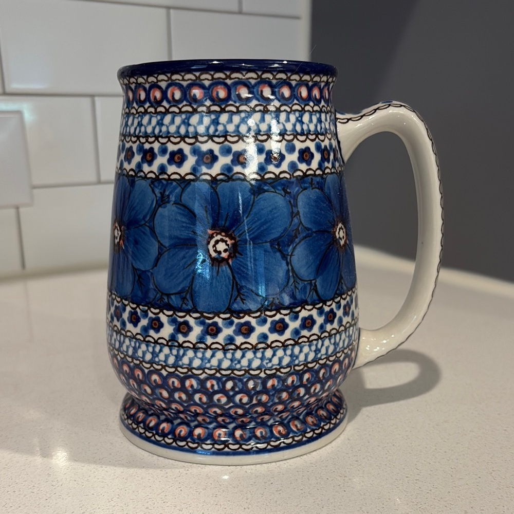 Polish Pottery Beer Stein